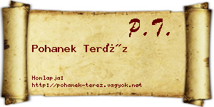 Pohanek Teréz névjegykártya